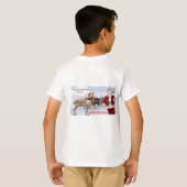 Kindertee fröhliches Weihnachtsschwein T-Shirt (Schwarz voll)