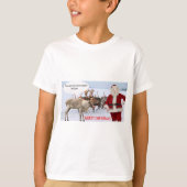 Kindertee fröhliches Weihnachtsschwein T-Shirt (Vorderseite)