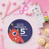 Kinderteller Alien 5. Geburtstag Pappteller (Party)