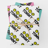 Kindertennis Geburtstagsblatt Geschenkpapier Set (Beispiel)
