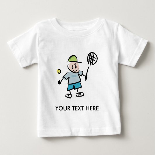 Kindertennis-T-Shirt mit Cartoontennisspieler Baby T-shirt (Vorderseite)