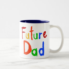 Kindertext-zukünftige Vater-T - Shirts und Zweifarbige Tasse