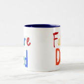 Kindertext-zukünftige Vater-T - Shirts und Zweifarbige Tasse (Mittel)
