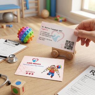 Kindertherapie Unternehmen   Hellrot Visitenkarte
