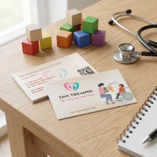 Kindertherapie-Unternehmen   Hellrot Visitenkarte