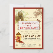 Kindertiere und Bäume Geburtstagsparty Einladung (Vorderseite)