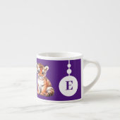 Kindertiger-Tasse personalisierter Name lila Espressotasse (Rechts)