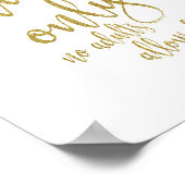 Kindertisch Gold Glitzer 8x10 Hochzeitszeichen Poster (Ecke)