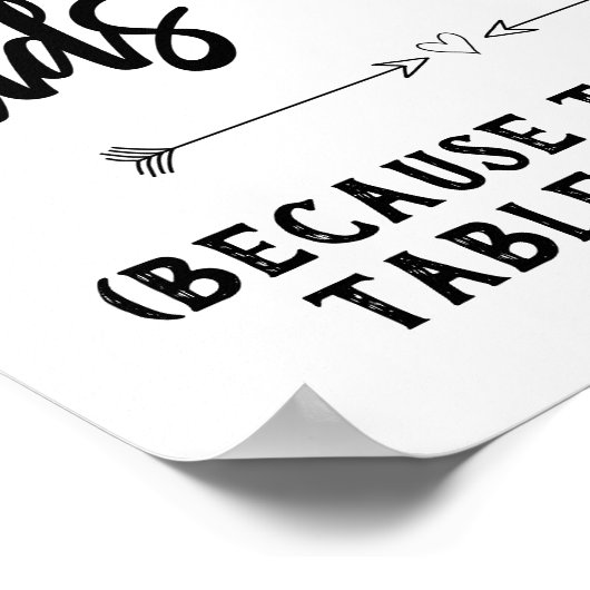 Kindertisch Hochzeitszeichen Poster (Ecke)