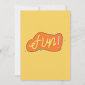 Kindertrampolin Geburtstagsparty Einladung Gelb (Rückseite)