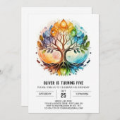 Kindertraum zum Geburtstag Einladung (Vorne/Hinten)