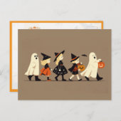 Kindertrick oder Behandlung zu Halloween Postkarte (Vorne/Hinten)