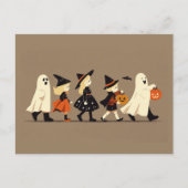 Kindertrick oder Behandlung zu Halloween Postkarte (Vorderseite)