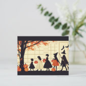 Kindertrick oder Behandlung zu Halloween Postkarte (Stehend Vorderseite)