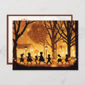Kindertrick oder Behandlung zu Halloween Postkarte (Vorne/Hinten)