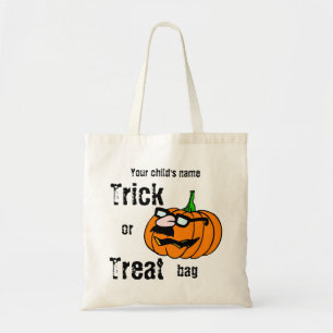 Kindertrick oder Treat Funny Pumpkin Tragetasche