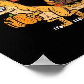 Kinderturkeysaurus rex Dab Truthahn Dino Kleinkind Poster (Ecke)