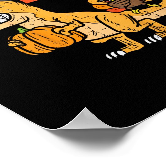 Kinderturkeysaurus rex Dab Truthahn Dino Kleinkind Poster (Ecke)