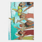 Kinderübung am Strand Küchentuch (Vertikal)