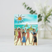 Kinderübung am Strand Postkarte (Stehend Vorderseite)