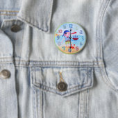 Kinderuhr-Art-Knopf - 'der Pirat " Button (Beispiel)