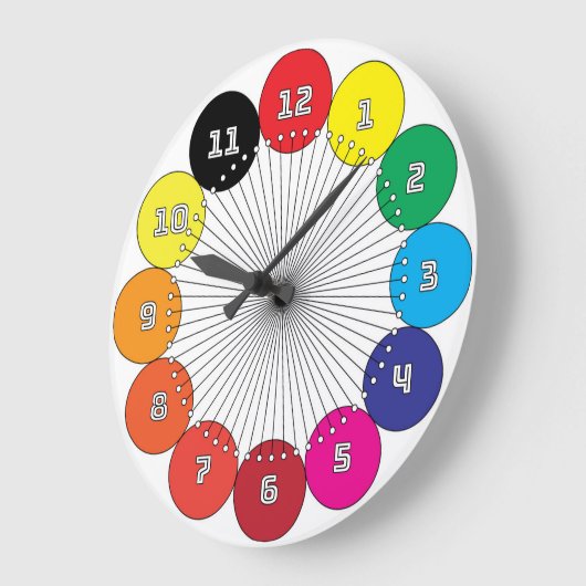 Kinderuhr farbig große wanduhr (Winkel)