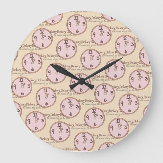 Kinderuhr Hickory Dickory Dock-2 Große Wanduhr (Vorderseite)