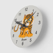 Kinderuhr Niedlicher Baby Tiger Runde Wanduhr (Winkel)