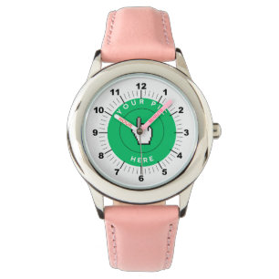 Kinderuhr - Personalisiert - rosa nummeriert Armbanduhr