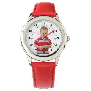 Kinderuhr - Personalisiert - rot nummeriert Armbanduhr