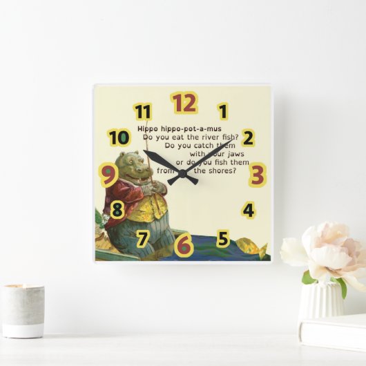 Kinderuhr Quadratische Wanduhr (Zuhause)