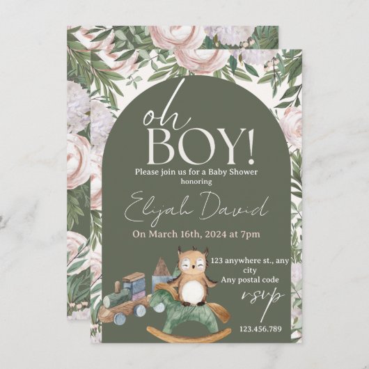 Kinderuhu mit Choo-Choo-Zug (Vorne/Hinten)