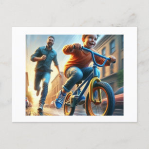 Kinderunterricht zum Bike, Postkarte