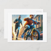 Kinderunterricht zum Bike, Postkarte (Vorne/Hinten)