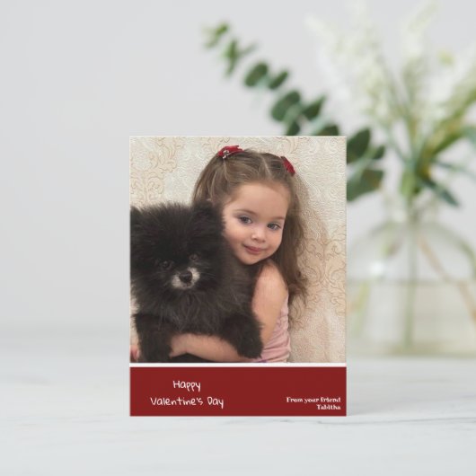 Kindervalentinkarte, personalisiertes Valentin, Cu Feiertagskarte (Stehend Vorderseite)