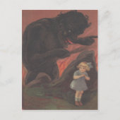Kinderversteckung aus Krampus Postkarte (Vorderseite)