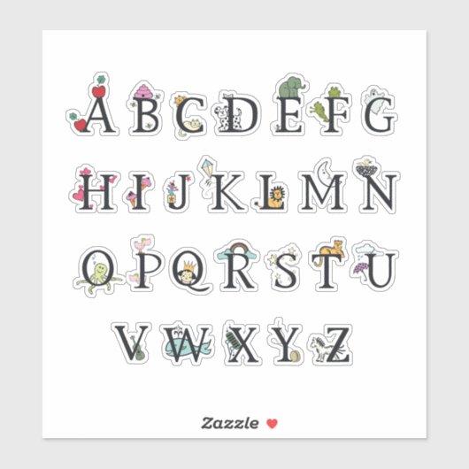 KINDERVINYL STICKER : ALPHABET CHART (Blatt)