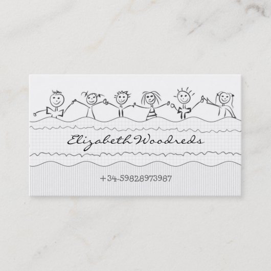 KinderVisitenkarte Visitenkarte (Vorderseite)