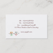 KinderVisitenkarte Visitenkarte (Rückseite)