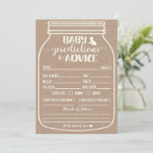 Kindervoraussagen und Ratenkarte Einladung (Stehend Vorderseite)