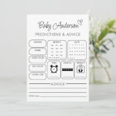 Kindervoraussagen und Ratgeber Hinweiskarte (Stehend Vorderseite)