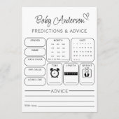 Kindervoraussagen und Ratgeber Hinweiskarte (Vorderseite)