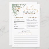 Kindervoraussagen und Ratschläge Kinderduschkarte (Vorne/Hinten)