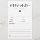 Kindervorhersage und Ratschläge, Kalligraphie, Pap Flyer (Vorne)