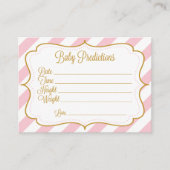 Kindervorhersagen Duschspiel, Höhe, Gewicht, Datum Begleitkarte (Vorderseite)