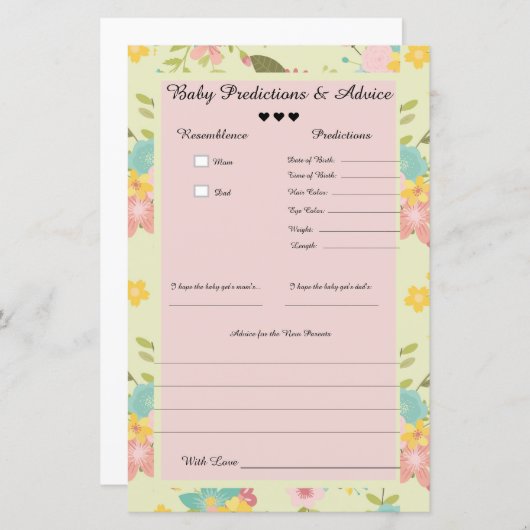 Kindervorhersagen und Ratschläge (Vorne/Hinten)