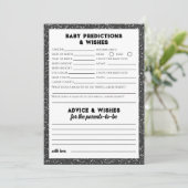 Kindervorhersagen und Wünsche Rock Baby Dusche Karte (Stehend Vorderseite)