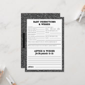 Kindervorhersagen und Wünsche Rock Baby Dusche Karte (Vorderseite/Rückseite Beispiel)