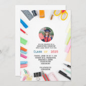 Kindervorschule für moderne Abschlüsse Einladung (Vorne/Hinten)