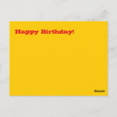 Kinderwagen 3. Geburtstag Rotes Feuer Postkarte (Rückseite)